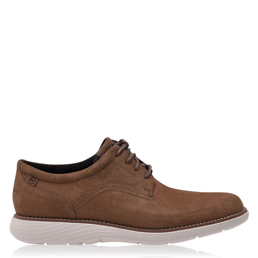 Pantofi Oxford Barbati Rockport Garett Plain Toe Maro - Romania 7218-TIJEB